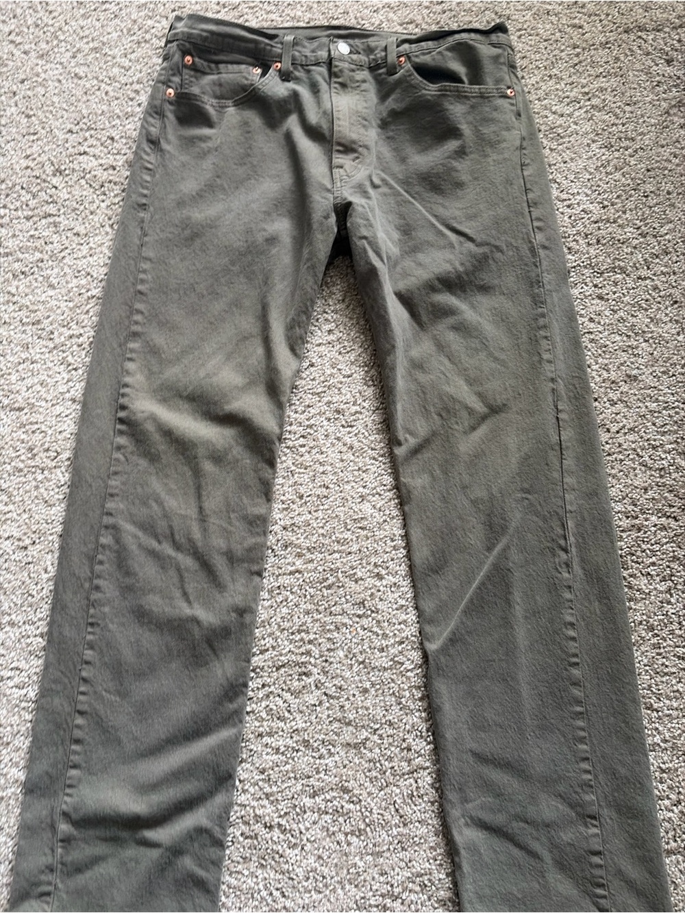 Levi's Olive Green Straight Chinos